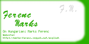 ferenc marks business card